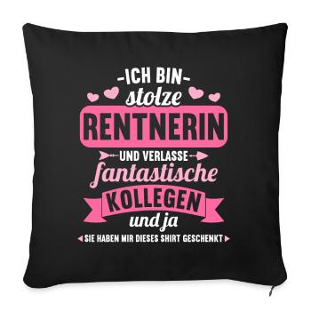 Pension 2023 Retirement Farewell Pensioner 2023 - Sofa pillowcase 17,3'' x 17,3'' (45 x 45 cm) - black - Front