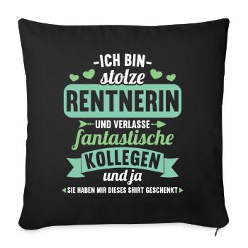 Pension 2023 Retirement Farewell Pensioner 2023 - Sofa pillowcase 17,3'' x 17,3'' (45 x 45 cm) - black - Front