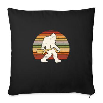 Saxophon Bigfoot Sasquatch Musiker Jazzmusik - Sofakissenbezug 45 x 45 cm - Schwarz - Vorne