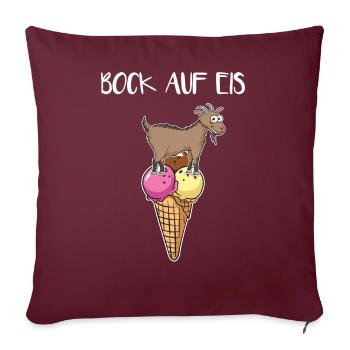 Envie de glace - Housse de coussin décorative 45 x 45 cm - bordeaux - Devant