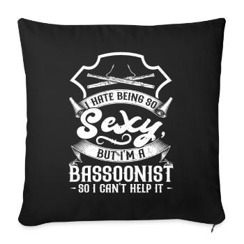 I'm a Bassoonist - Sofa pillowcase 17,3'' x 17,3'' (45 x 45 cm) - black - Front