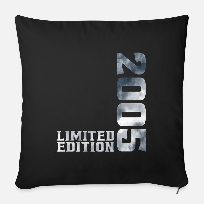 18 Jahre 18. Geburtstag Limited Edition 2005 - Sofakissenbezug 45 x 45 cm - Schwarz