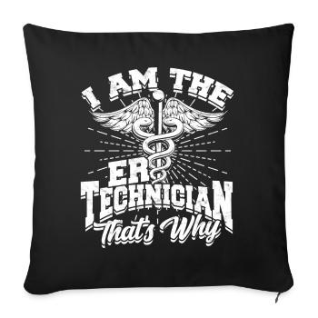 Emergency Department Nurse Hospital Hospitals - Sofa pillowcase 17,3'' x 17,3'' (45 x 45 cm) - black - Front