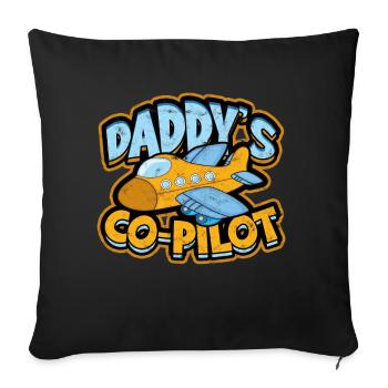 pilot flugzeug fliegen tochter geschenkidee gesche - Sofakissenbezug 45 x 45 cm - Schwarz - Vorne
