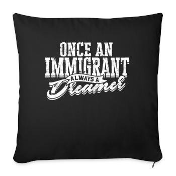 usa amerika einwanderer us bürger amerikanische fl - Sofakissenbezug 45 x 45 cm - Schwarz - Vorne