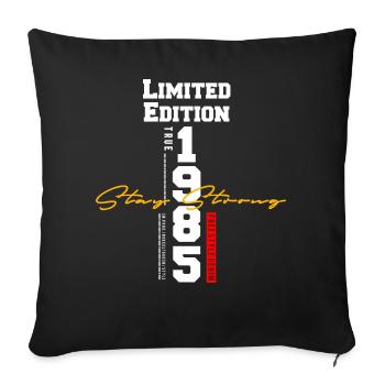 Limited Edition Stay Strong Retro Design - Sofakissenbezug 45 x 45 cm - Schwarz - Vorne