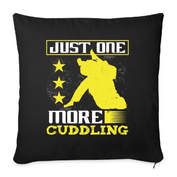 Jiu Jitsu Juste un Jujutsu MMA câlin de plus - Housse de coussin décorative 45 x 45 cm - noir - Devant