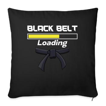 Jiu jitsu Black Belt Chargement Jujutsu Arts Martiaux - Housse de coussin décorative 45 x 45 cm - noir - Devant