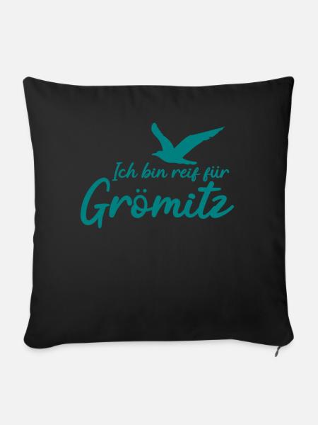 Grömitz - Sofakissenbezug 45 x 45 cm - Schwarz