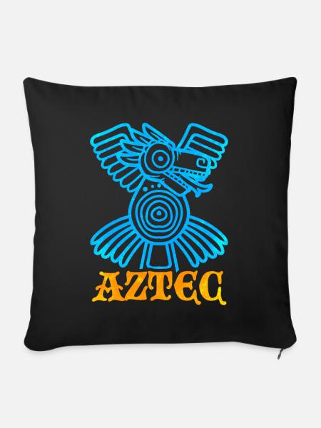 Azteken Gott - Sofakissenbezug 45 x 45 cm - Schwarz
