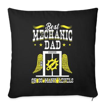 Best Mechanic Dad On So Many Levels - Elevator - Sofa pillowcase 17,3'' x 17,3'' (45 x 45 cm) - black - Front