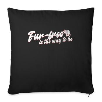 Raccoon Animal Welfare Animal Rights Activist - Sofa pillowcase 17,3'' x 17,3'' (45 x 45 cm) - black - Front