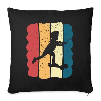 Scooter Stunt Scooter for Kids Retro - Sofa pillowcase 17,3'' x 17,3'' (45 x 45 cm) - black - Front