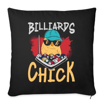 Billiards Pool Player Ball Girl - Sofa pillowcase 17,3'' x 17,3'' (45 x 45 cm) - black - Front