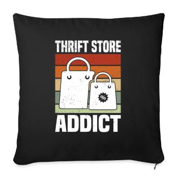 Secondhand Shop Secondhand Eco Hipster Used - Sofa pillowcase 17,3'' x 17,3'' (45 x 45 cm) - black - Front