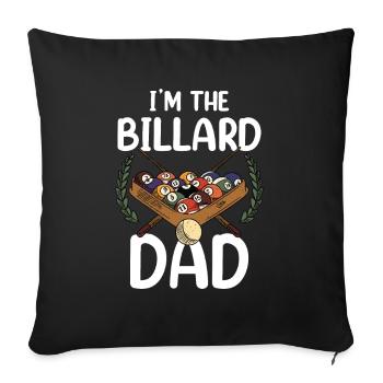 Je suis le billard Billiard-Dad Billiard Pool Billiards - Housse de coussin décorative 45 x 45 cm - noir - Devant