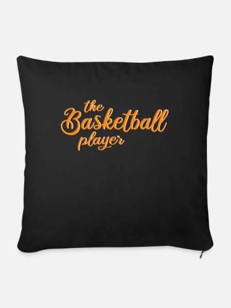 der Basketball Spieler - Sofakissenbezug 45 x 45 cm - Schwarz
