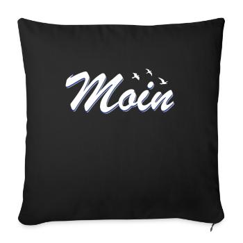 Lune - Housse de coussin décorative 45 x 45 cm - noir - Devant