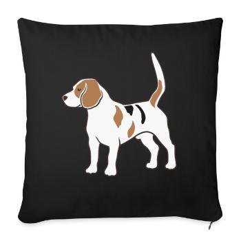 Beagle Hund Hundeliebhaber Geschenk - Sofakissenbezug 45 x 45 cm - Schwarz - Vorne