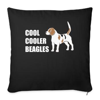 Beagle Hund Cooler Spruch Hundeliebhaber Geschenk - Sofakissenbezug 45 x 45 cm - Schwarz - Vorne