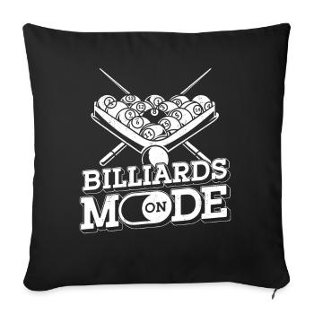 Billiards Pool Player Ball Vintage - Sofakissenbezug 45 x 45 cm - Schwarz - Vorne