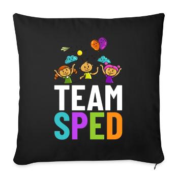 Special education Special education Promoting special needs - Sofa pillowcase 17,3'' x 17,3'' (45 x 45 cm) - black - Front