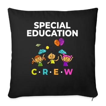 Special education Special education Promoting special needs - Sofa pillowcase 17,3'' x 17,3'' (45 x 45 cm) - black - Front