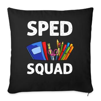 Special education Special education Promoting special needs - Sofa pillowcase 17,3'' x 17,3'' (45 x 45 cm) - black - Front