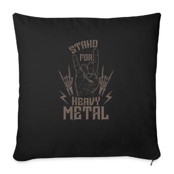 Stand for Heavy Metal Music Band Genre - Sofa pillowcase 17,3'' x 17,3'' (45 x 45 cm) - black - Front