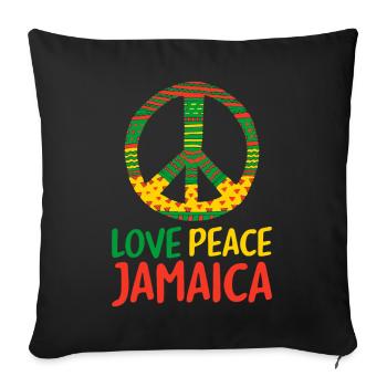 Jamaica Love Jamaica - Sofa pillowcase 17,3'' x 17,3'' (45 x 45 cm) - black - Front