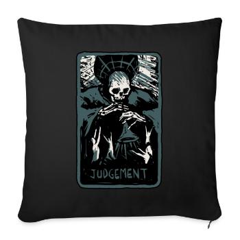 Judgement Skeleton Skull Tarot Card - Sofakissenbezug 45 x 45 cm - Schwarz - Vorne