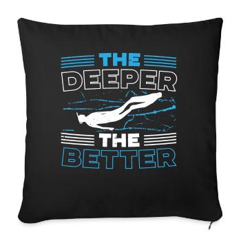 Plongée en apnée Plus profonde La meilleure plongée en apnée - Housse de coussin décorative 45 x 45 cm - noir - Devant