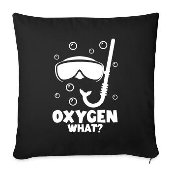 Apnée Oxygène Qu’est-ce que Apnée Plongeur Plongeur Natation - Housse de coussin décorative 45 x 45 cm - noir - Devant