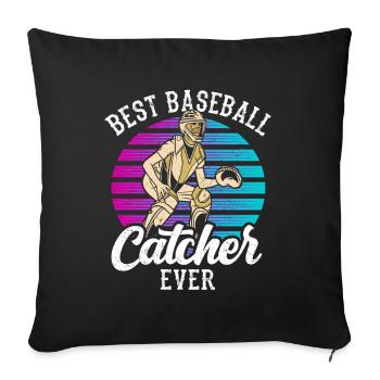 Best Baseball Catcher Ever Hobby Catcher - Sofa pillowcase 17,3'' x 17,3'' (45 x 45 cm) - black - Front