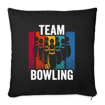 Team Bowling Hobby Mannschaft Bowler - Sofa pillowcase 17,3'' x 17,3'' (45 x 45 cm) - black - Front