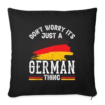 Keine Angst Ist Nur Eine Deutsche Sache Deutsch - Sofakissenbezug 45 x 45 cm - Schwarz - Vorne