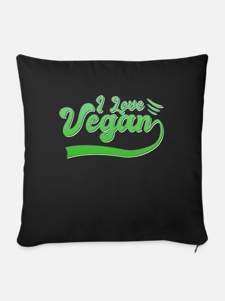 Vegan - Sofakissenbezug 45 x 45 cm - Schwarz