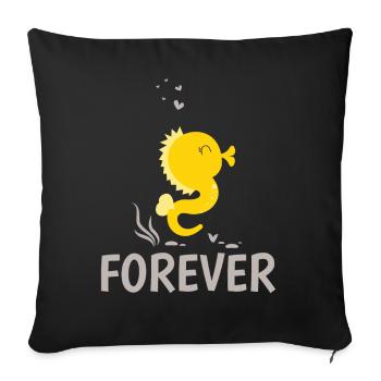 Valentine's Day girlfriend, boyfriend, man, wife partner - Sofa pillowcase 17,3'' x 17,3'' (45 x 45 cm) - black - Front