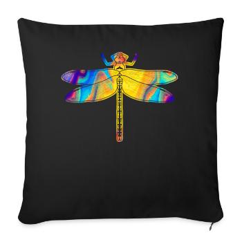 Dragonfly Dragonflies Insects Dragonflies - Sofa pillowcase 17,3'' x 17,3'' (45 x 45 cm) - black - Front