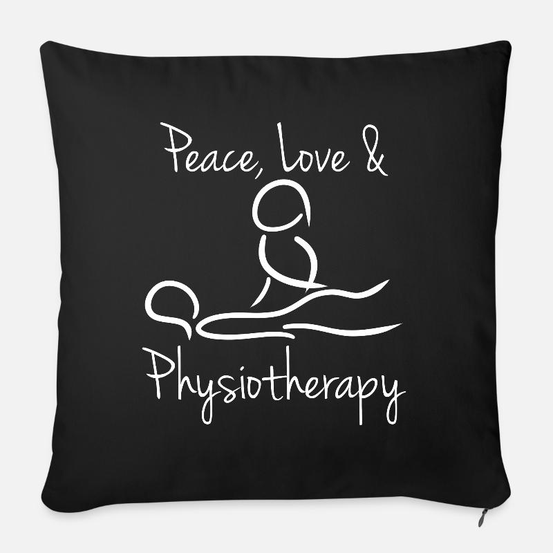 Physio Physiotherapeut Physiotherapeutin - Sofakissenbezug 45 x 45 cm - Schwarz