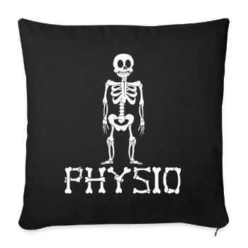 Physio Skeleton Physiotherapist - Sofa pillowcase 17,3'' x 17,3'' (45 x 45 cm) - black - Front