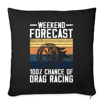 Drag Racing Race Car Retro Vintage - Sofakissenbezug 45 x 45 cm - Schwarz - Vorne