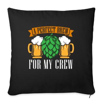 Brassage de bière Une bière parfaite pour brasseur de bière de malt - Housse de coussin décorative 45 x 45 cm - noir - Devant