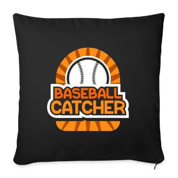 Baseball Catcher Baseball Catcher Player Hobby - Sofa pillowcase 17,3'' x 17,3'' (45 x 45 cm) - black - Front