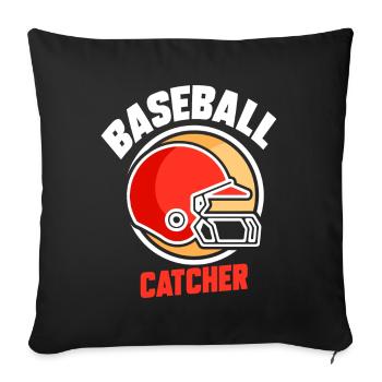 Baseball Catcher Baseball Catcher Hobby Player - Sofa pillowcase 17,3'' x 17,3'' (45 x 45 cm) - black - Front