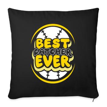 Best Catcher Ever Baseball Hobby Catcher - Sofa pillowcase 17,3'' x 17,3'' (45 x 45 cm) - black - Front