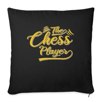 The chess player - Sofa pillowcase 17,3'' x 17,3'' (45 x 45 cm) - black - Front