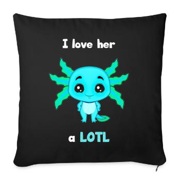 Valentine's Day girlfriend, boyfriend, man, wife partner - Sofa pillowcase 17,3'' x 17,3'' (45 x 45 cm) - black - Front