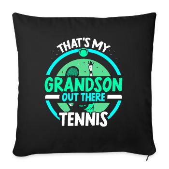 This is my grandson out there tennis athlete sport - Sofa pillowcase 17,3'' x 17,3'' (45 x 45 cm) - black - Front