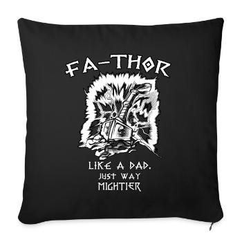 Men's Vathor - Father's Day Father's Day Gift Viking - Sofa pillowcase 17,3'' x 17,3'' (45 x 45 cm) - black - Front